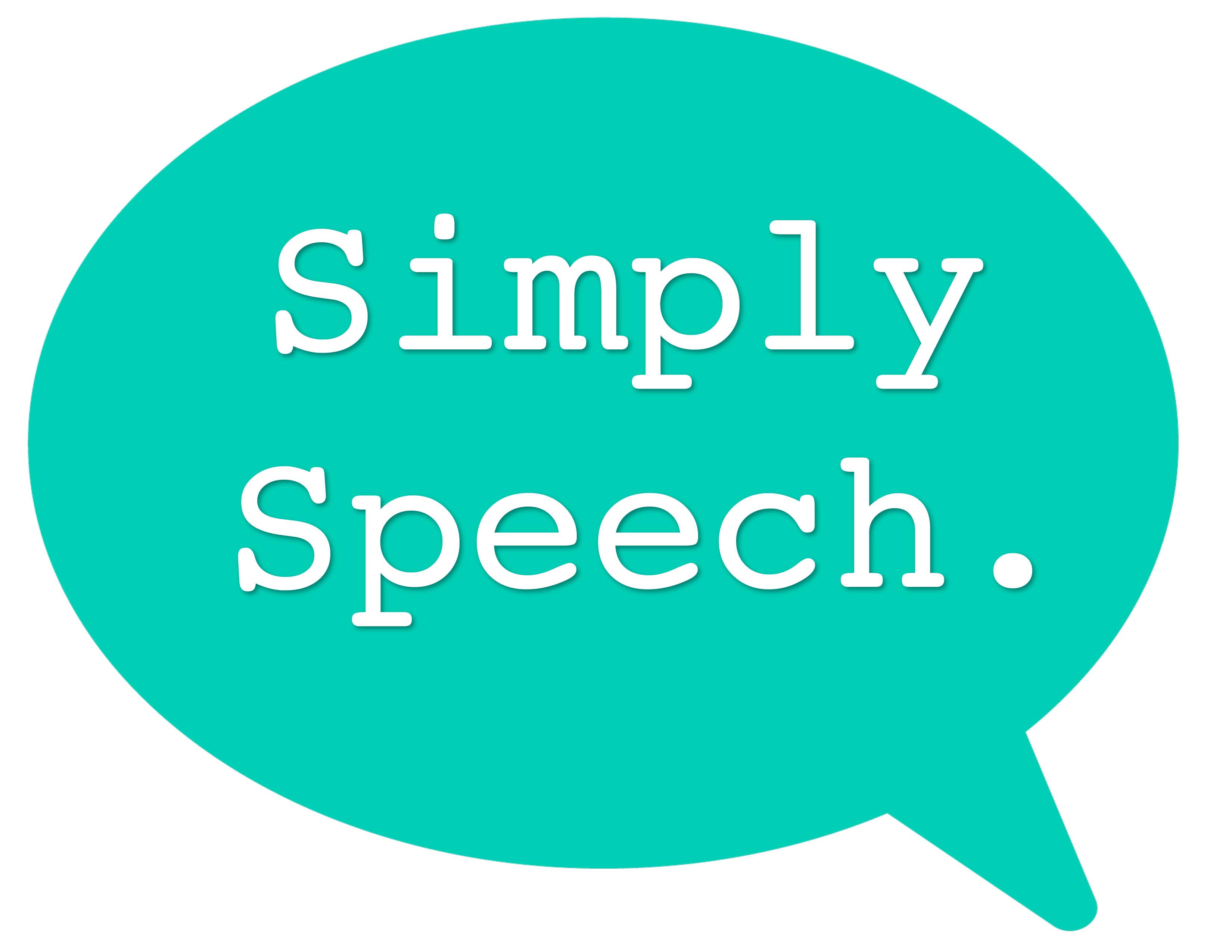 Word Bubble with Simply Speech Text in middle